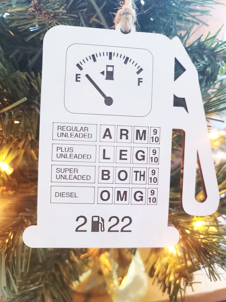 2022 Gas Pump Ornament Christmas Gag Gift White Elephant Etsy