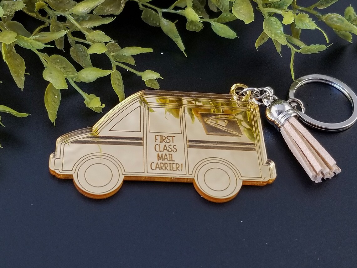 Mail carrier keychains Gift for mailman gift for mail lady Etsy