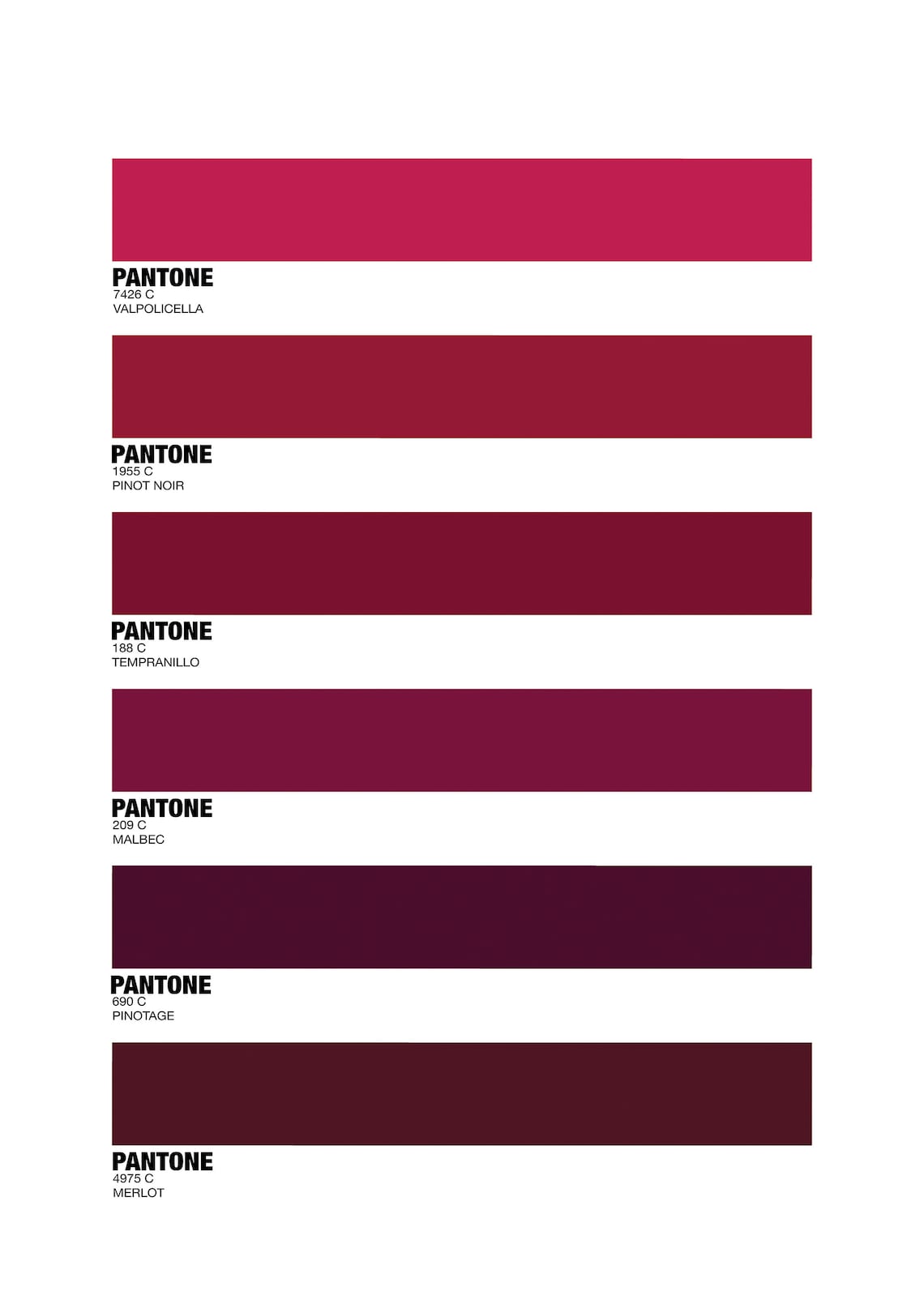 Pantone Red Wine art print Wine wall art Wall decor Etsy