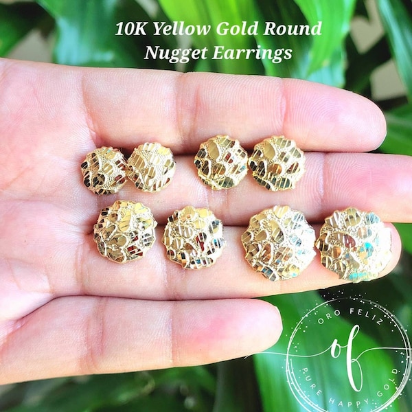Real Nugget Earrings Etsy