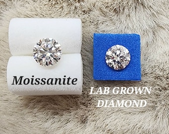 Certified Loose Moissanite D/VVS1 Round Cut - GRA Certification - Certified Loose LAB Grown Diamond - IGI Certification Pass Diamond Tester