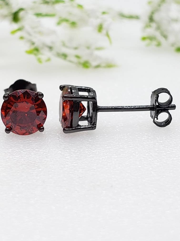 Real garnet earrings best sale
