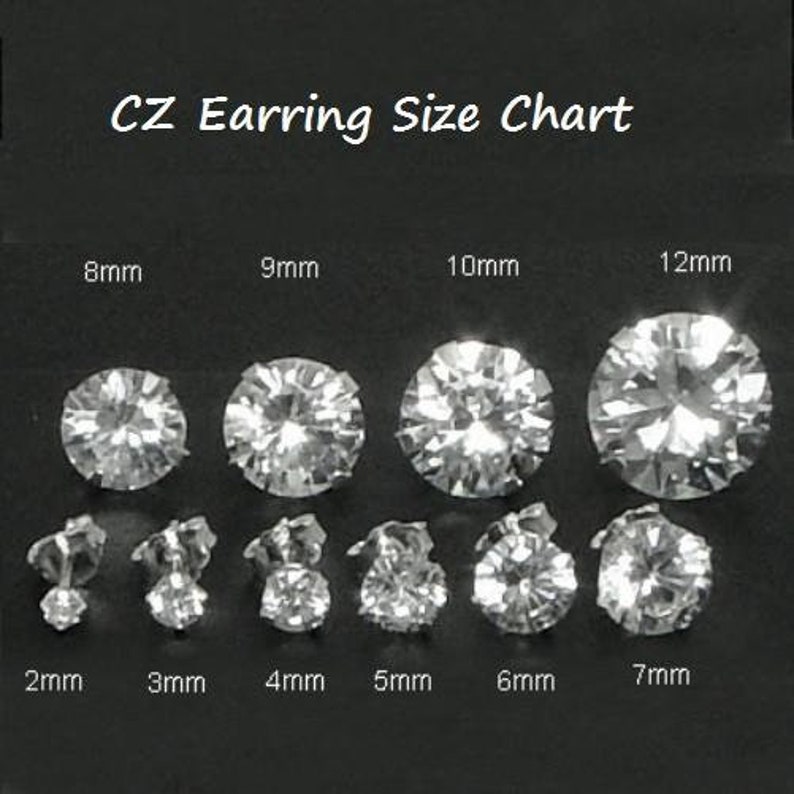 3mm-10mm Round Rose Plated Morganite CZ Solid 925 Sterling Silver Princess Squre Stud Post Earrings Round Mens Womens Earrings