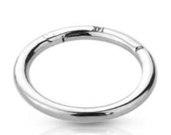 14K Gold Hinge Segment Ring For Septum, HELIX, TRAGUS, CAPTIVE