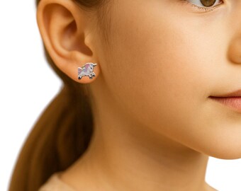 Boucles D'oreilles Fantaisie Avec Pierre Bleue - Occasion - Modèle 126-47/A0-56