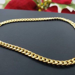 10K Yellow Gold 3.70 mm Miami Cuban Link Chain Bracelet Mens Womens, 7-10 inches Anklet. image 3