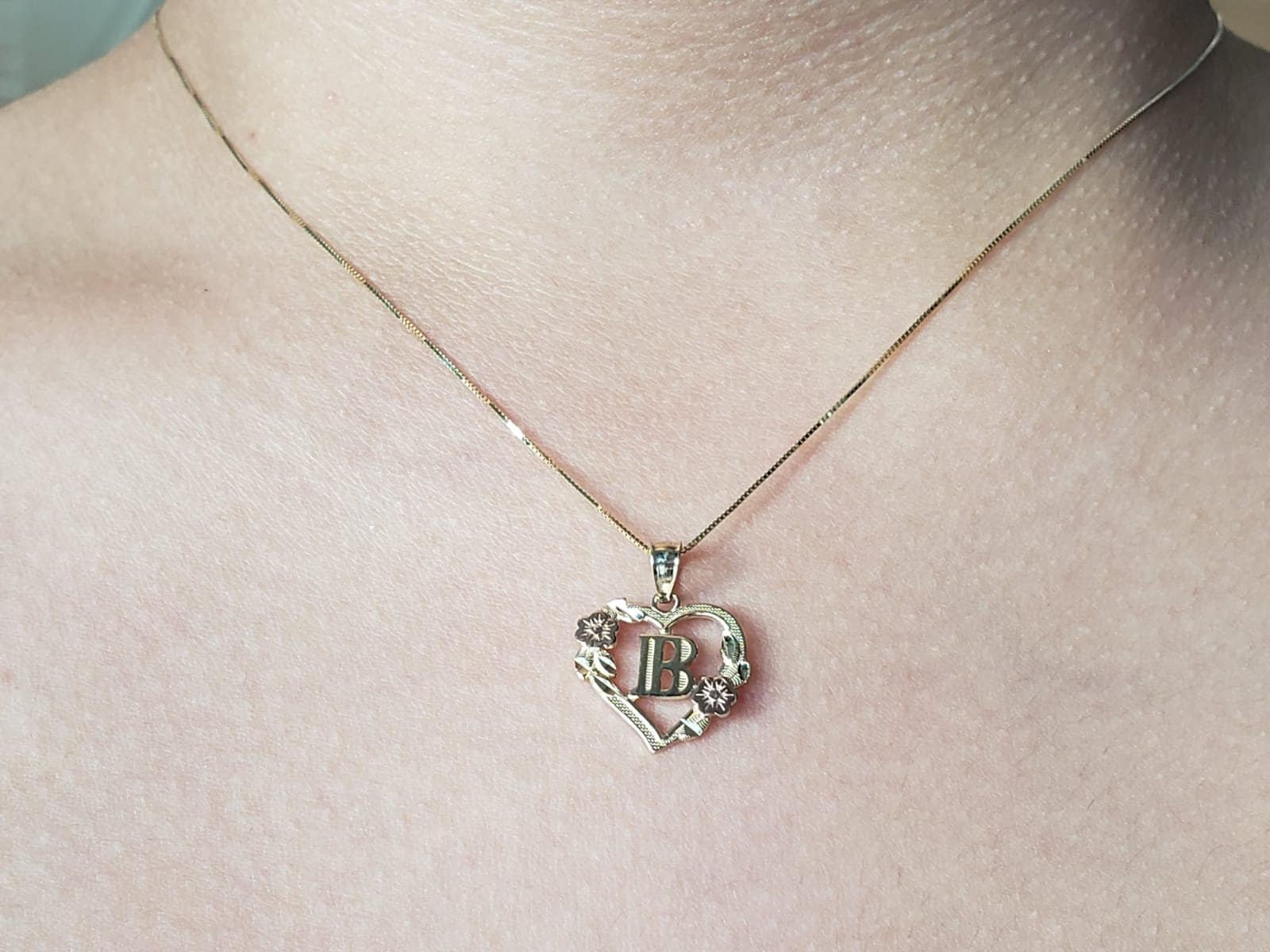 (Z) Heart Initial Charm in Three Finishes