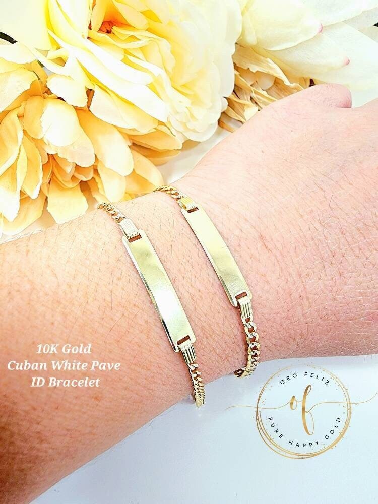 10k gold nameplate bracelet best sale