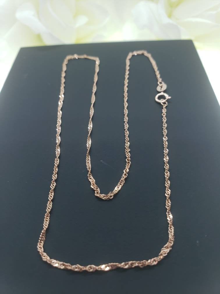 14k White Gold Singapore Chain (1.80 mm)