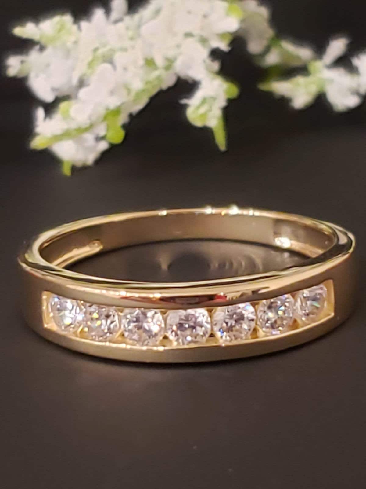 1.25 Ct Created Diamond 14K Solid Gold Mens Wedding Ring Solitaire ...