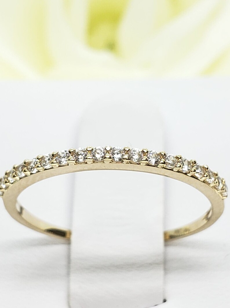 0.50 Ct 14K Real Gold Round Cut Channel Set Wedding Anniversary Ring Band