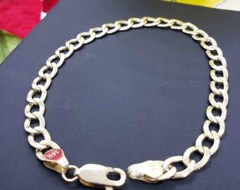 14K SOLID Yellow Gold 4.80mm 6.00 mm 7.00mm Cuban Chain Length    7.5" 8" 8.5" Bracelet , Women's Men's