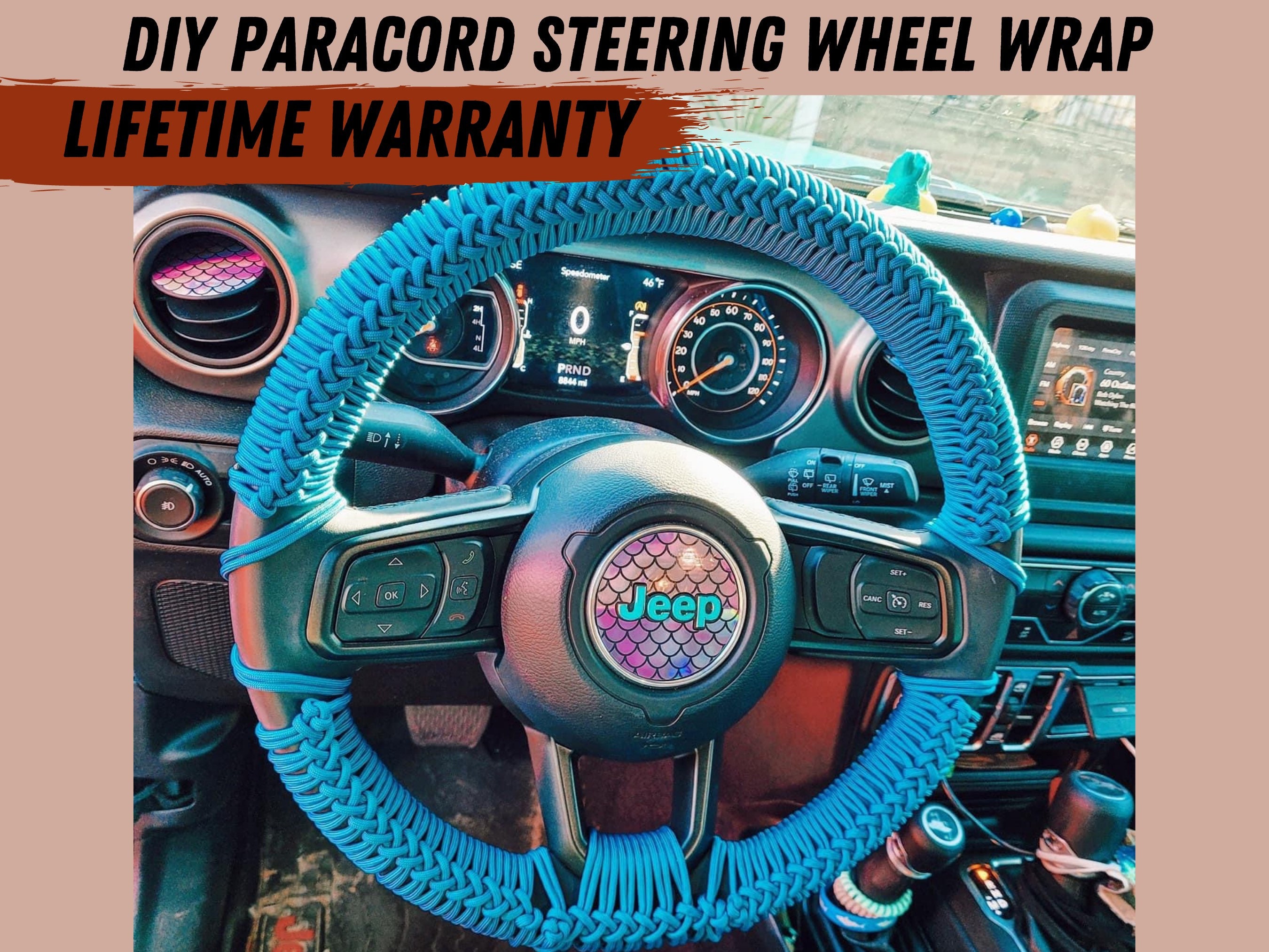 How to wrap a steering wheel with paracord