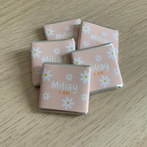 Chocolats personnalisés marguerites