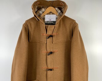 Mens Montgomery Wool Toggle Duffle Coat Camel Made in