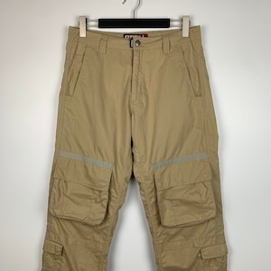 Mens Vintage O&#39;Neill Multi Pockets Cargo Pants Streetwear Japanese Casual Trousers Hip Hop Style Size 32