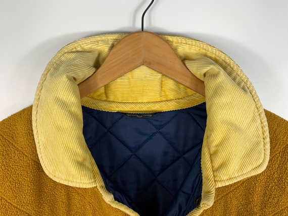 Mens Vintage Henri Lloyd Quilted Fleece Jacket Ye… - image 7