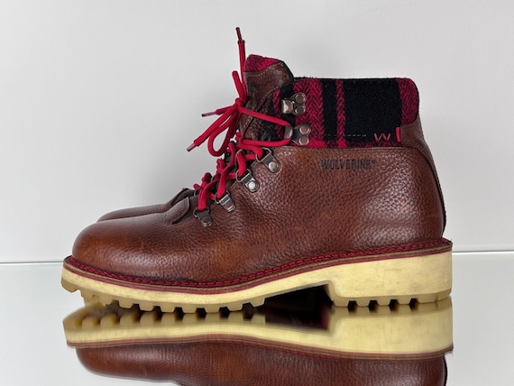 Mens Wolverine Lace Up Leather Boots Brown Size US 11 / UK 10 / EU 44