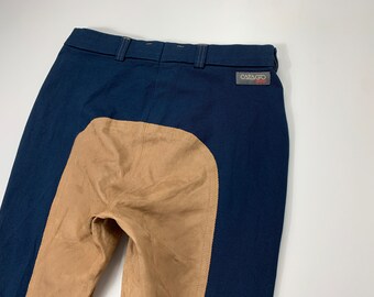 Vintage 90s Catago Riding Trousers Blue Womens Size Gr. 42