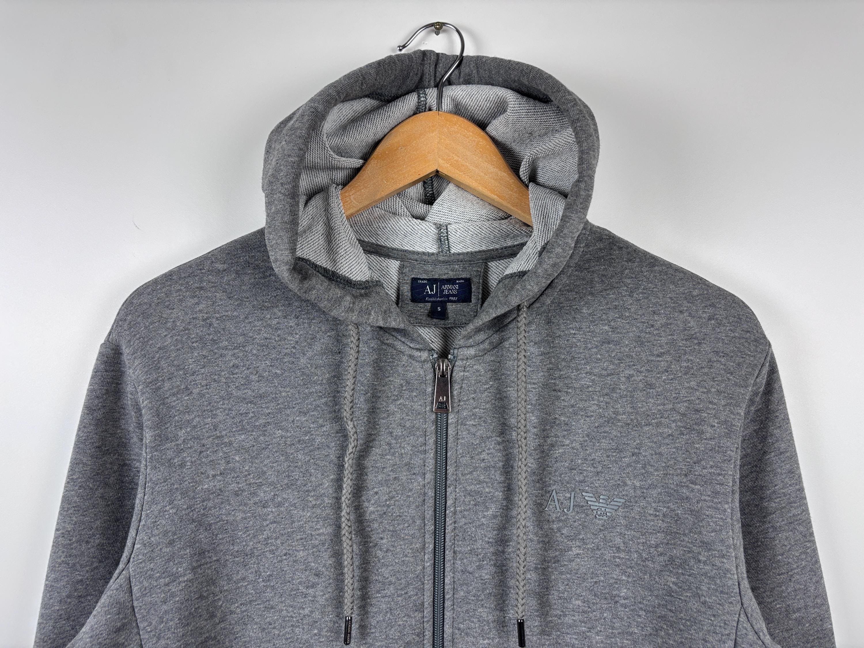 Mens Armani Jeans Zip Hoodie Sweatshirt Gray Size S - Etsy