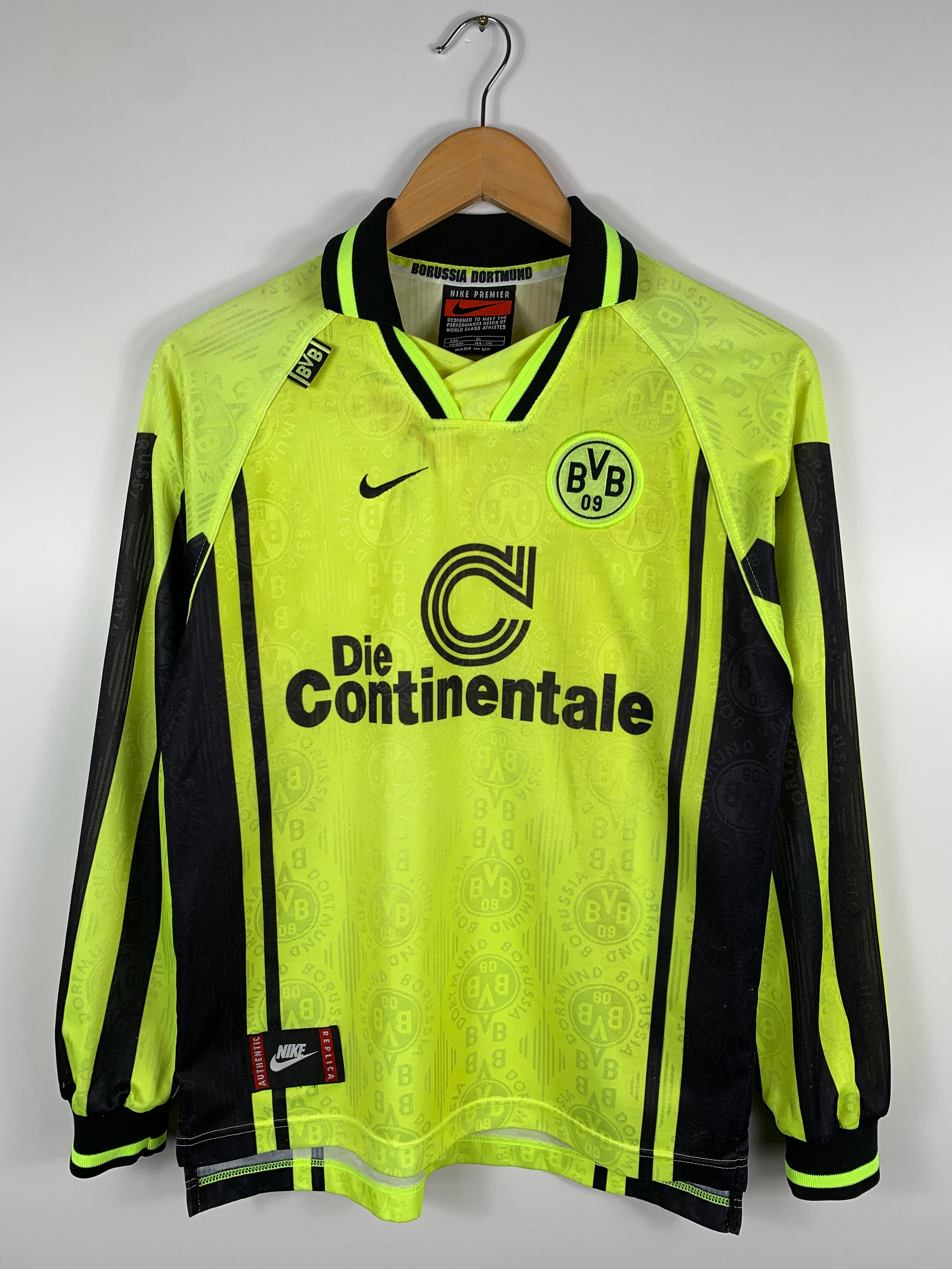 1996-1997 Boys Jersey Soccer Dortmund Borussia - Shirt Home Nike Portugal XL Etsy Football