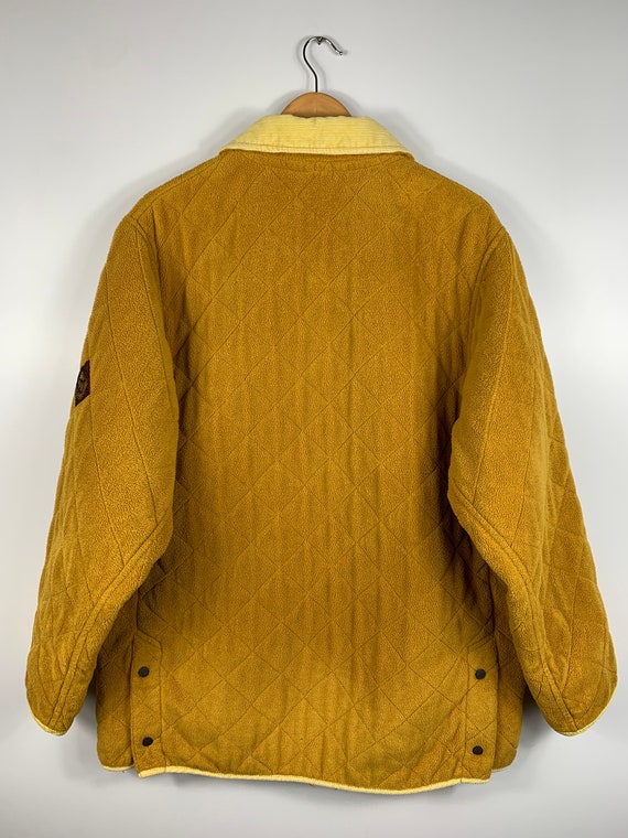 Mens Vintage Henri Lloyd Quilted Fleece Jacket Ye… - image 4