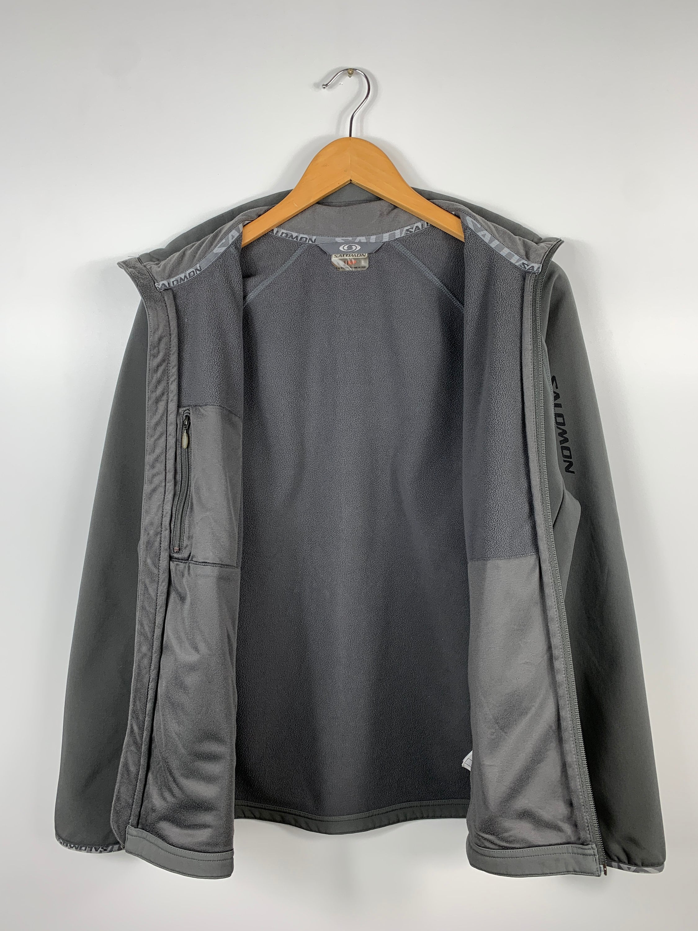 Mens Salomon Soft Shell Fleece Lined Full Zip Jacket Hiking