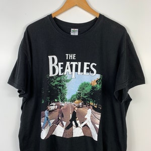 Vintage 2000er Jahre The Beatles Keya T-Shirt Schwarz Größe 2XL