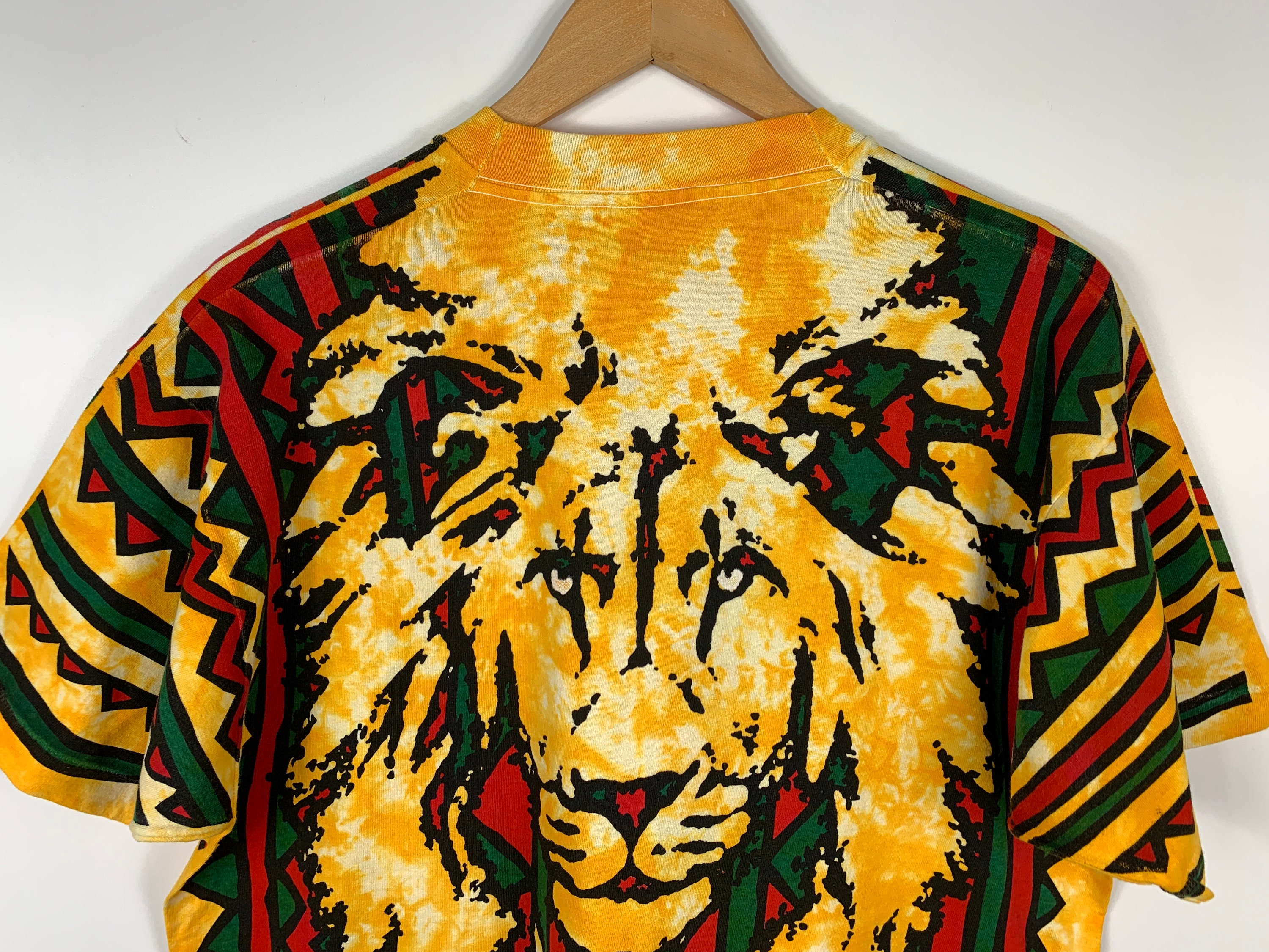 Buy Vintage 1994 Bob Marley Liquid Blue T-shirt Double Sided Print 