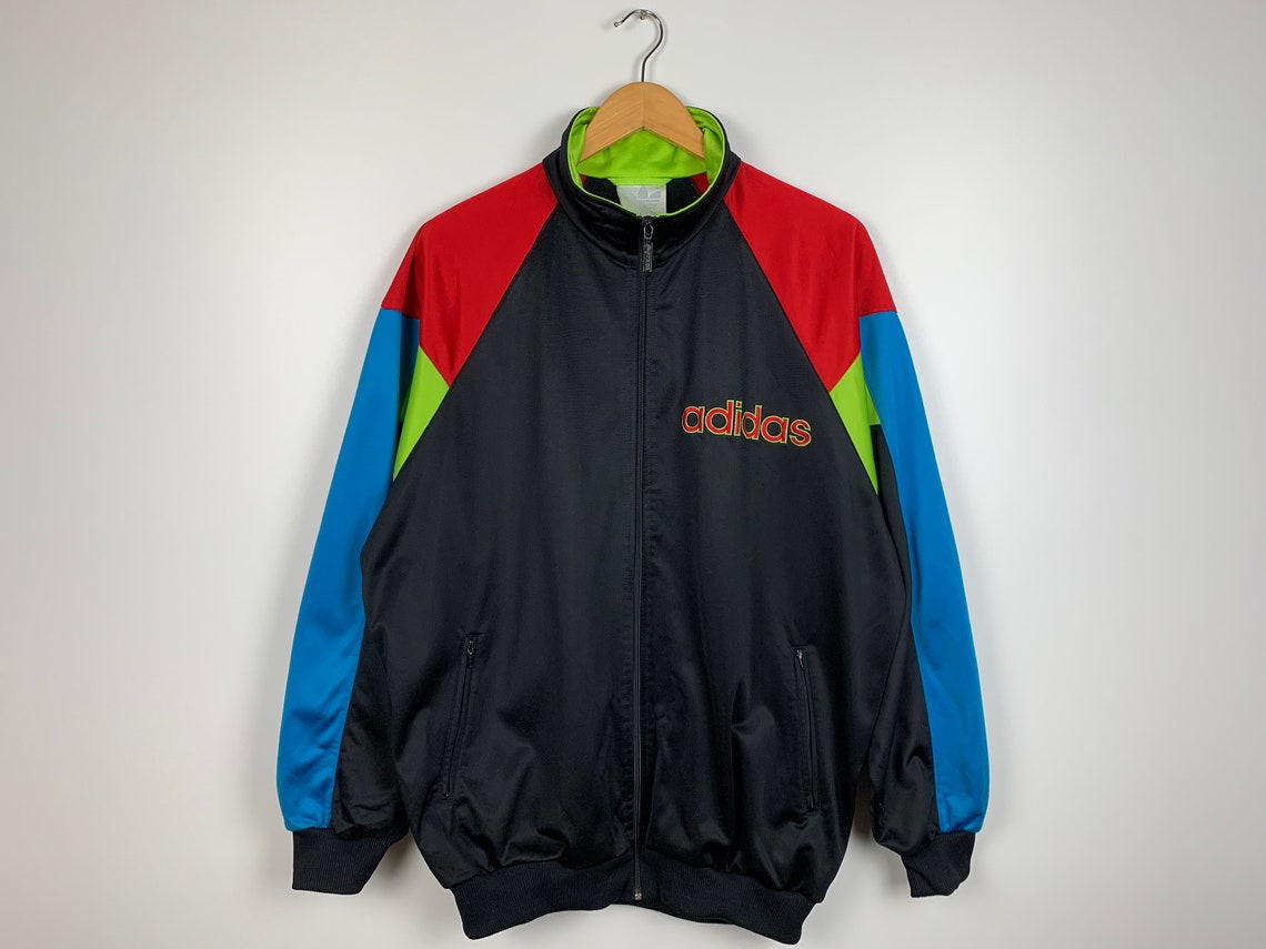 Men's Vintage 90s Adidas Tracksuit Top Jacket Windbreaker | Etsy