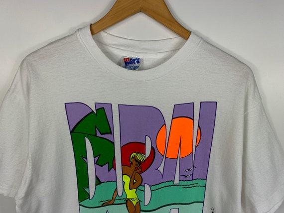 90s Vintage Hanes Beefy T shirt Dubai United Arab Emirates Made in USA White Streetwear Old School Hipster Retro Style Size L Etsy