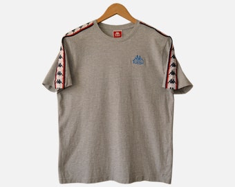 Camiseta kappa para hombre algodón gris talla M
