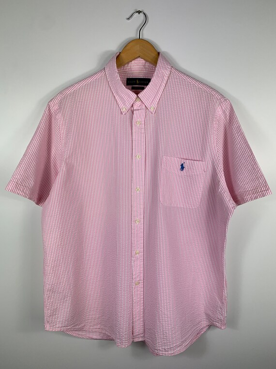 Chemise ralph lauren homme rose rayé cheap