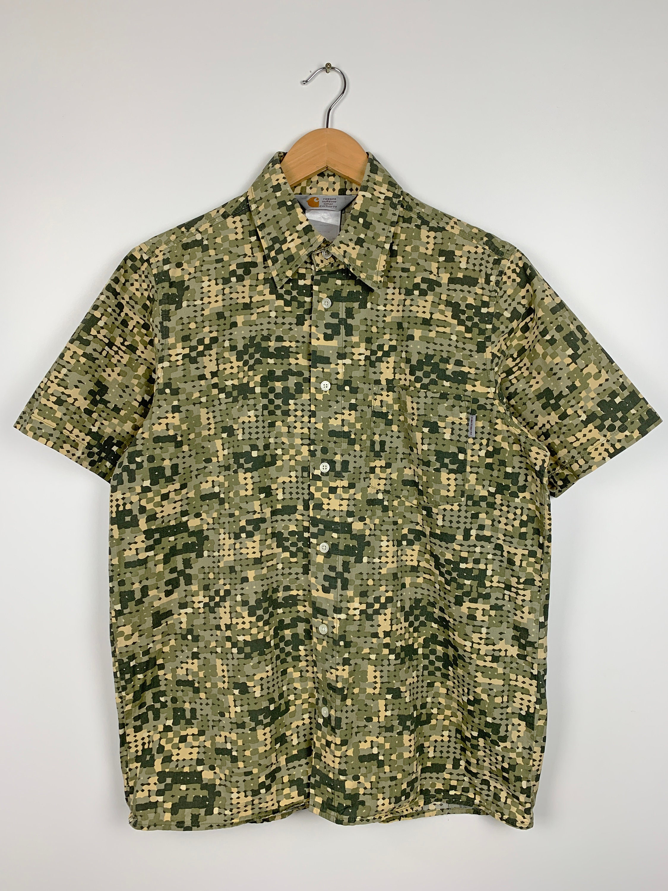 Men's Carhartt Camo Short Sleeve Shirt Size M Etsy