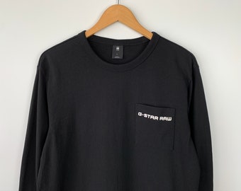 Buy Mens G-star RAW Swando Art Long Sleeve Shirt Sweatshirt Black