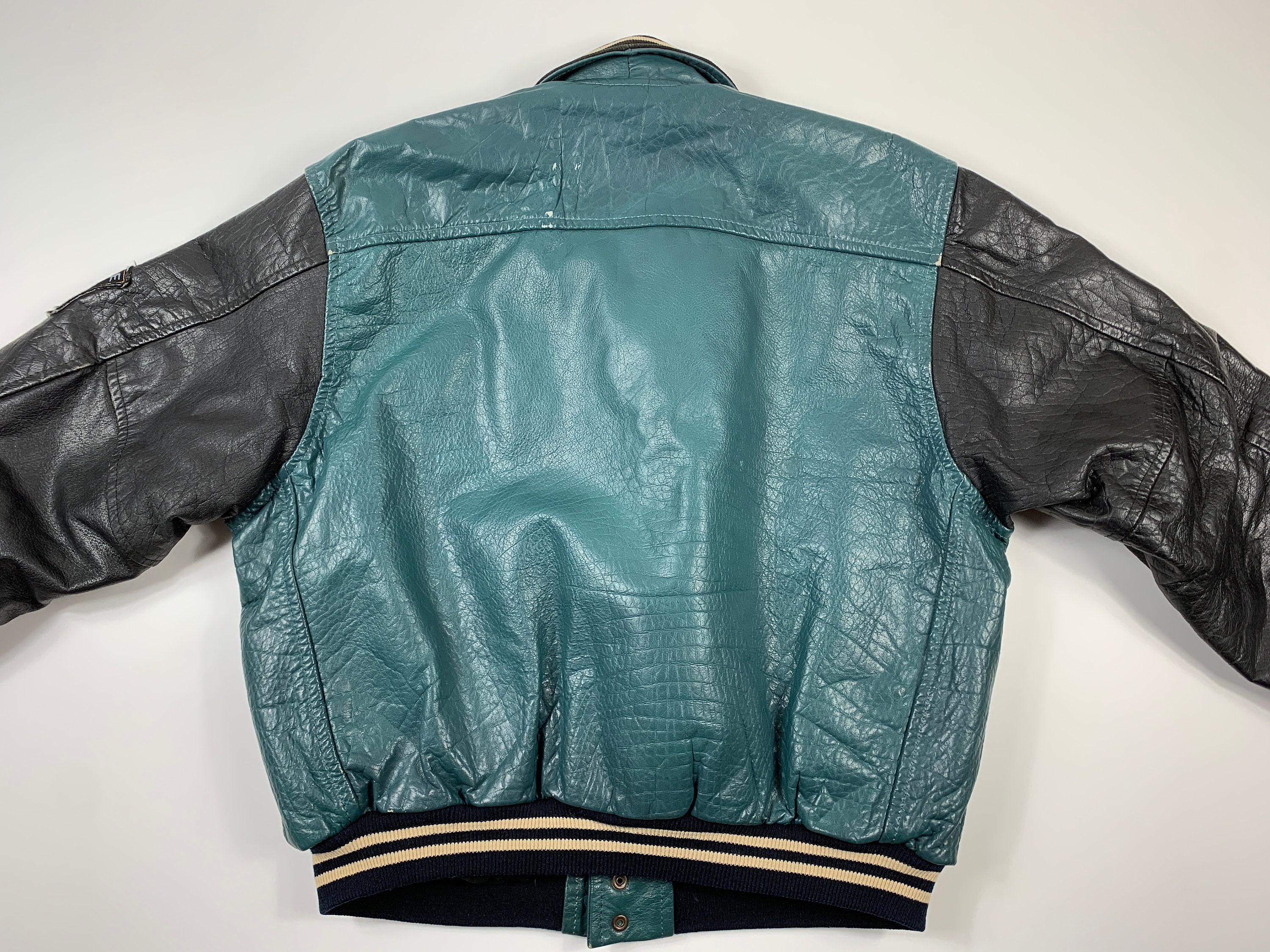 Mirage leather shop bomber jacket