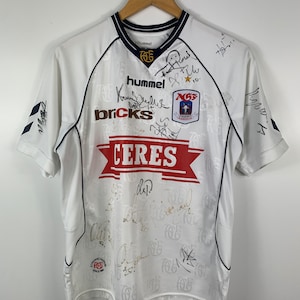 AGF Aarhus 2008-2009 gesigneerd voetbalshirt thuisvoetbalshirt Graulund Hummel M