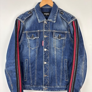 Mens Dsquared2 Dan Jean Denim Jacket Trucker Made in Italy Blue Size 50