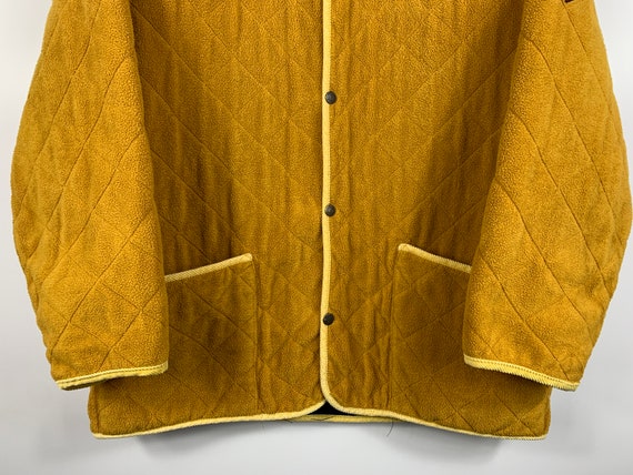 Mens Vintage Henri Lloyd Quilted Fleece Jacket Ye… - image 3