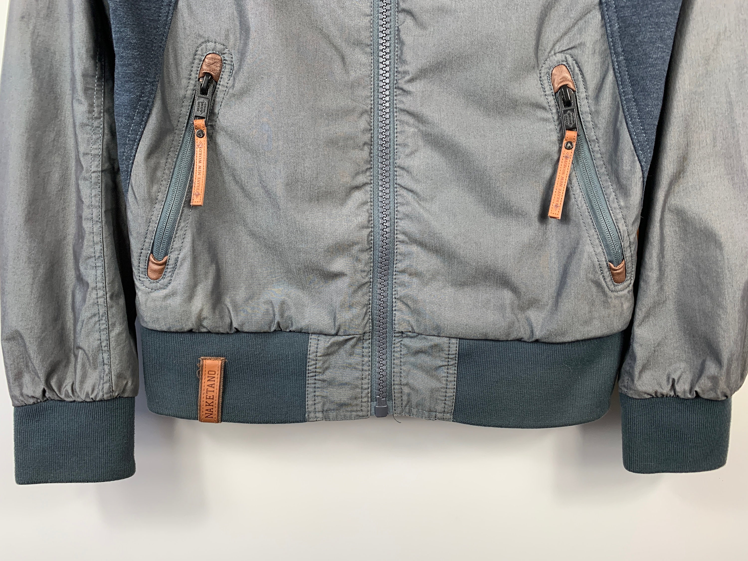 Mens Naketano Full Zip Hooded Jacket Gray Size M Etsy Canada
