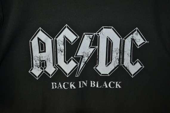 Men's AC DC Back in Black Rock T-shirt Size XL - Etsy