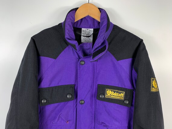 Retro Windbreaker Jacket Vintage Bill Blass Purple blue Full