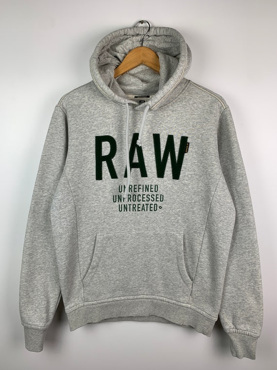 Junior schuifelen rook Mens G-star Raw Ace Hoodie Sweatshirt Big Logo RAW Gray Size L - Etsy