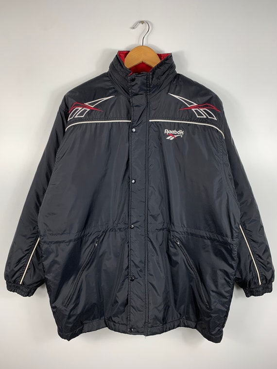Vintage 90s Reebok Manteau Veste Noir Homme Taille S Etsy France