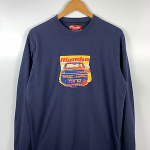 Vintage 2000s MAMBO Longsleeve Shirt Print &quot;Excess all areas&quot; Sweatshirt L