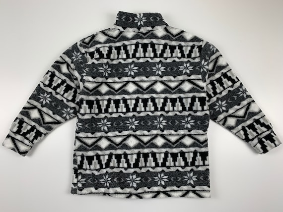Vintage Fleece Sweater Abstract Pattern Germany S… - image 5
