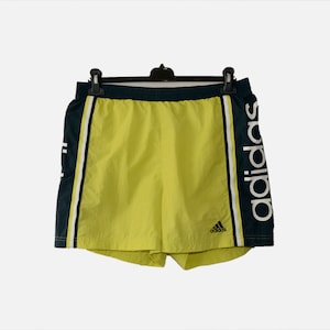 Vintage Adidas Track Shorts Logo Authentic 90s Sport Activewear Swimming Style Outfit Summer Size L