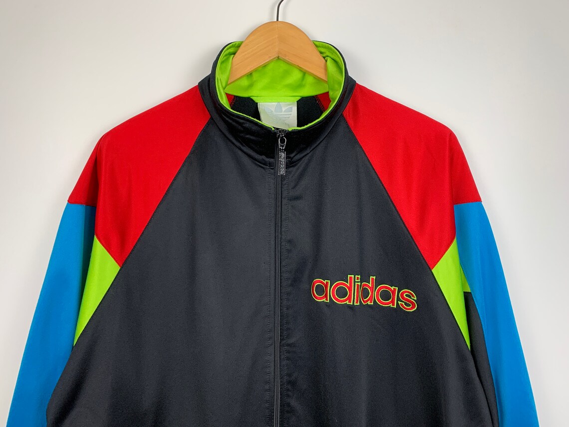 Men's Vintage 90s Adidas Tracksuit Top Jacket Windbreaker | Etsy