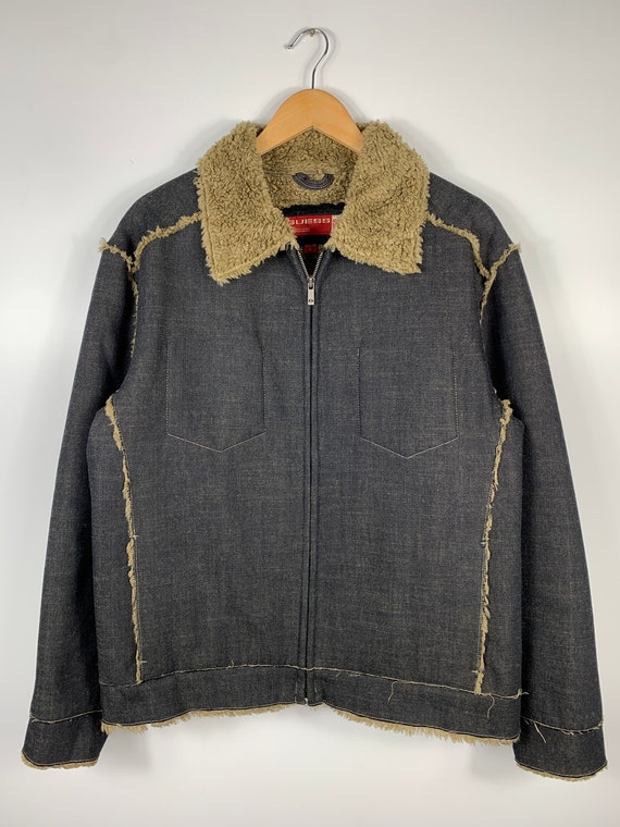 Guess sherpa denim jacket outlet