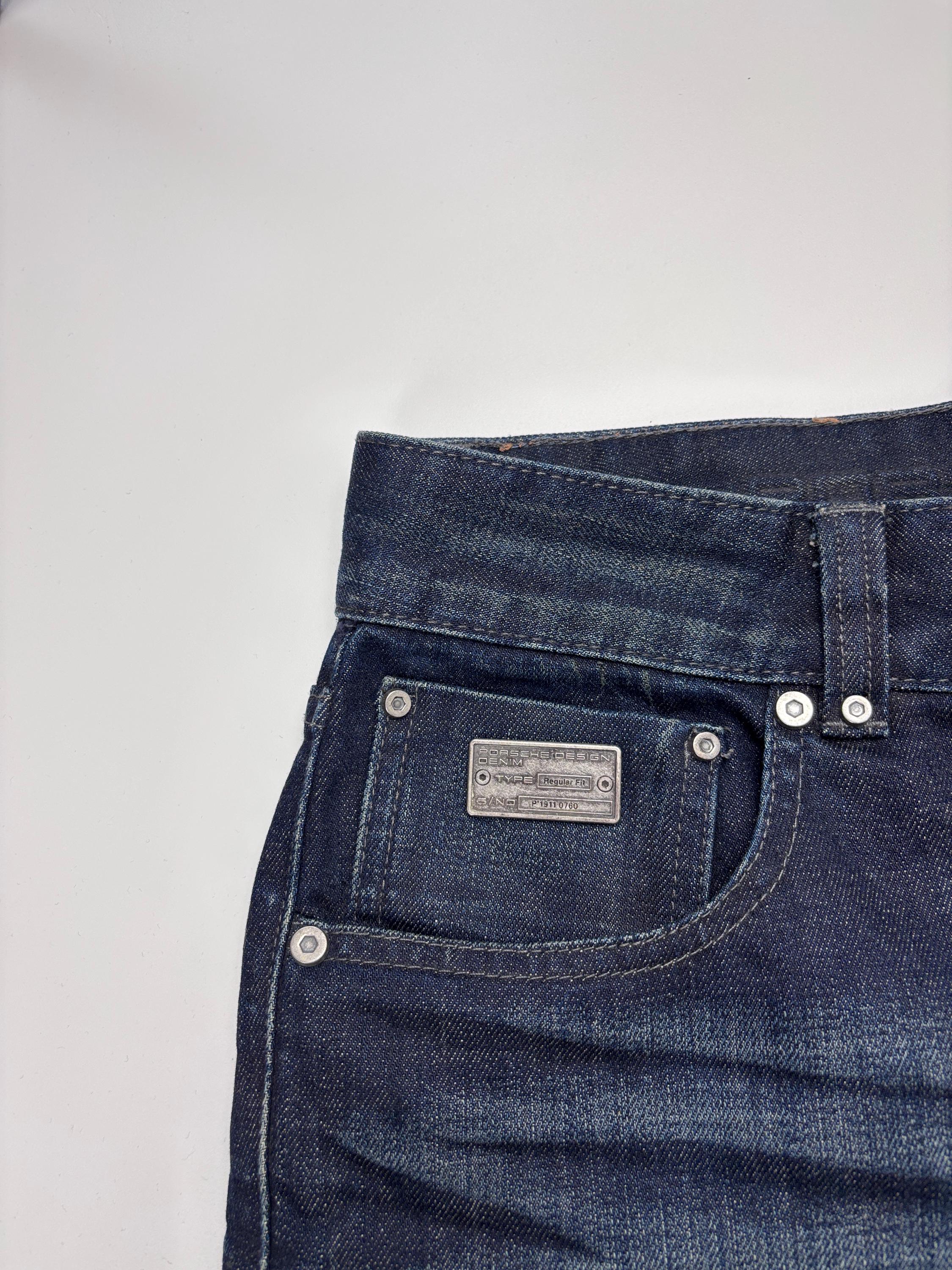 Mens Porsche Design Japanese Denim Jeans P'1900 Navy Blue Size